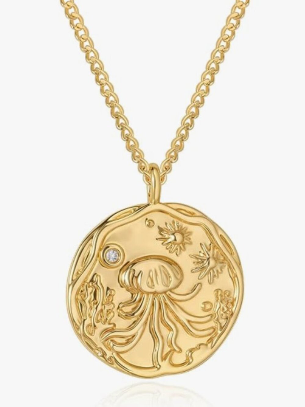 Anthro Jellyfish Pendent Necklace